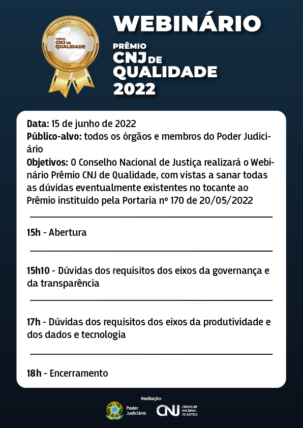 programação do 2º Webinário Prêmio CNJ de Qualidade em formato jpeg