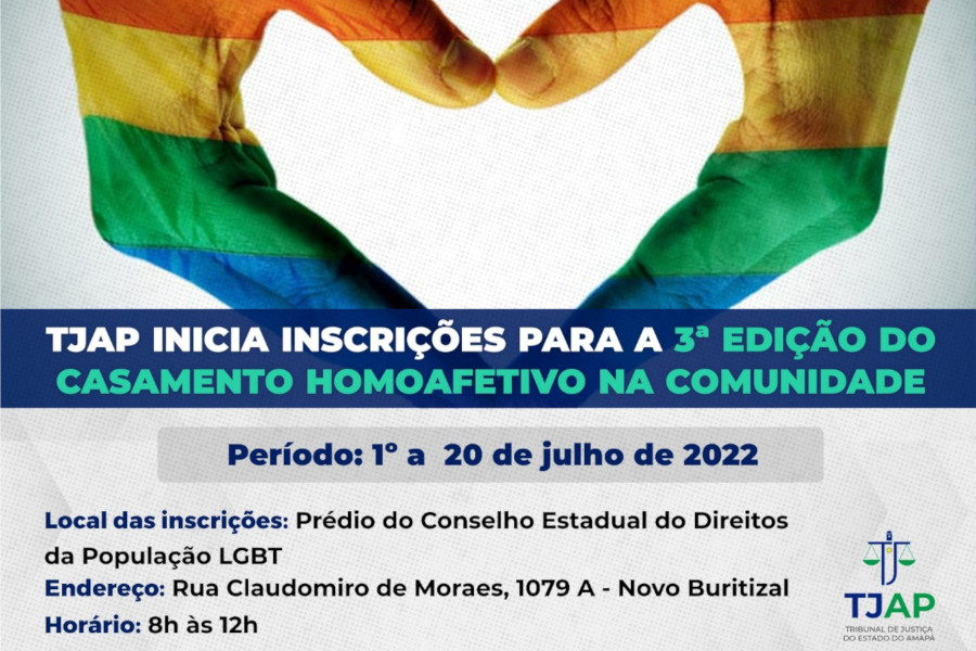 Você está visualizando atualmente Judiciário do Amapá inscreve para edição do Casamento Homoafetivo na Comunidade