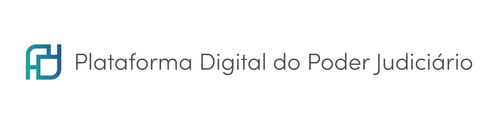 Logomarca da Plataforma Digital do Poder Judiciário.
