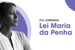 Banner de divulgação do evento XVI Jornada Lei Maria da Penha.