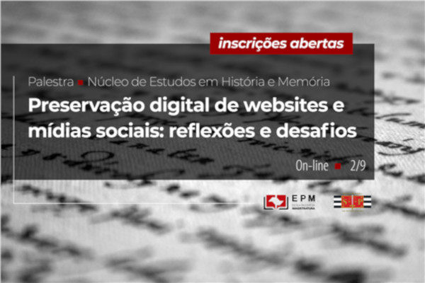 Banner de divulgação da palestra.