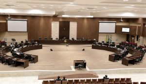 Imagem mostra plenário do Órgão Especial do Tribunal de Justiça de Goiás