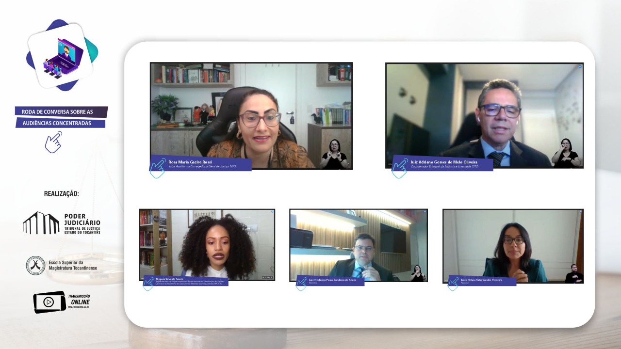 Você está visualizando atualmente Justiça do Tocantins promove Roda de Conversa sobre audiências concentradas