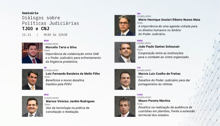 Você está visualizando atualmente Conselheiros do CNJ integram Seminário Diálogos sobre Políticas Judiciárias