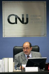 O ministro Gilson Dipp, durante a 77ª Sessão Ordinária do CNJ, em janeiro de 2009