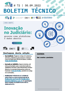 capa do boletim técnico do programa justiça 4.0