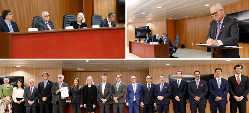 Anúncio da criação da UMF/JF5 na sede do TRF5, em 18/8/2022, com participação de representantes da UMF/CNJ