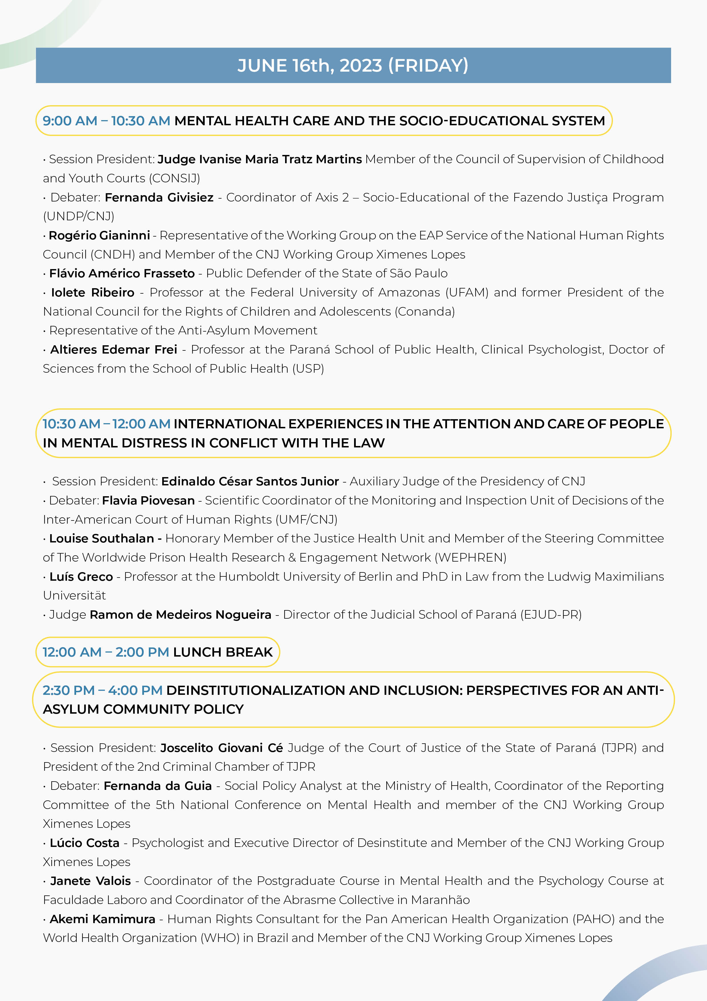 Programação do evento em inglês - formato jpg.