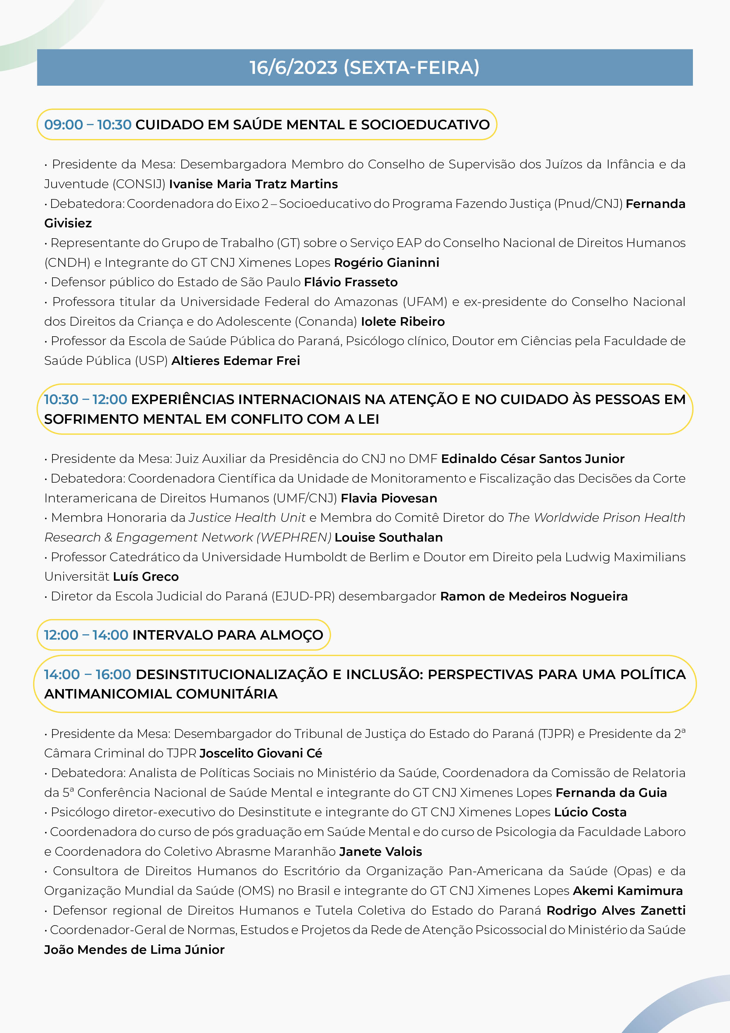 Programação do evento em formato jpg. 