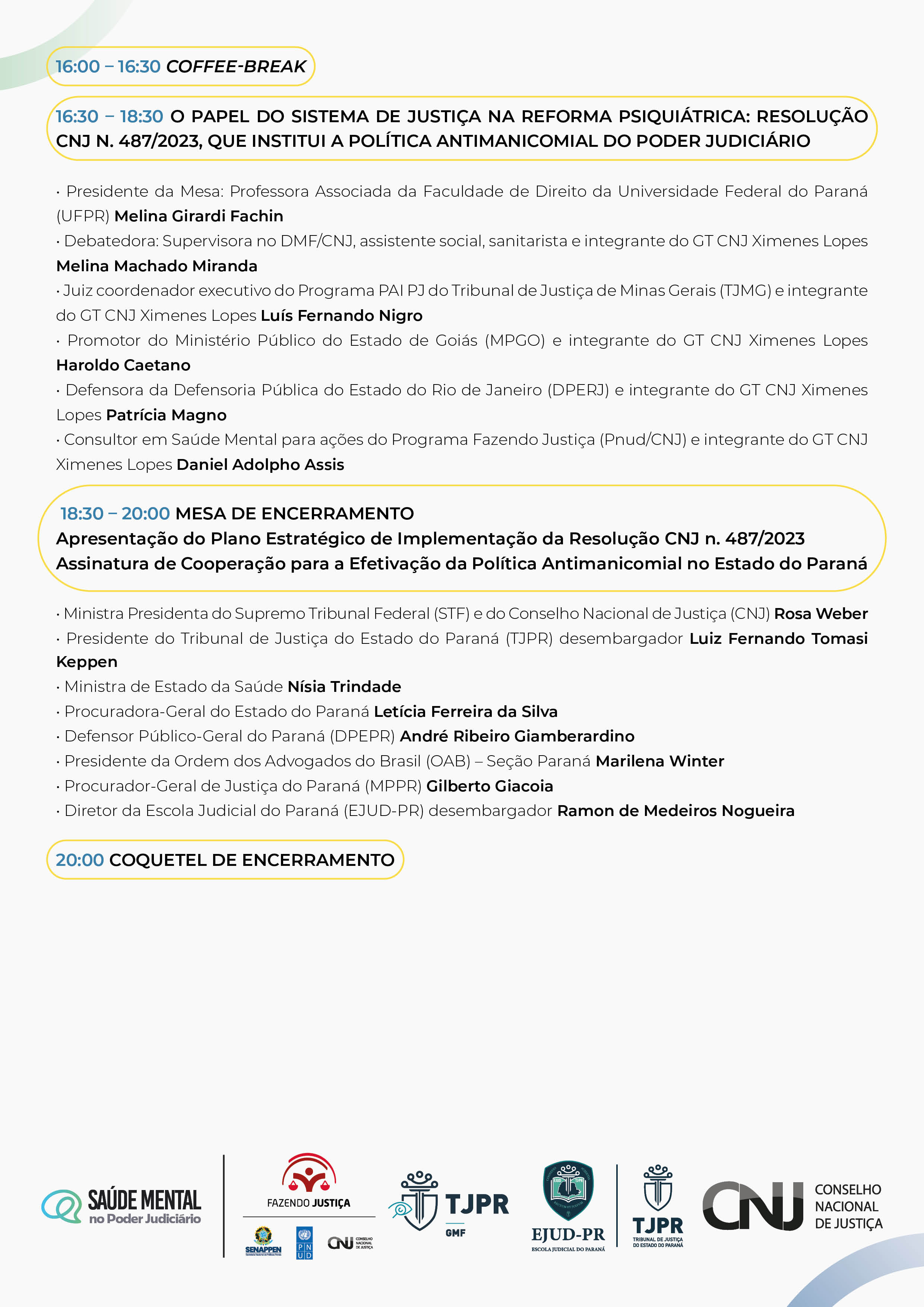 Programação do evento em formato jpg. 