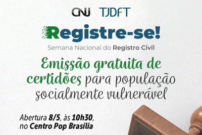 Você está visualizando atualmente Registre-se!: Abertura de campanha no DF será no Centro PopRua