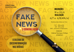 Read more about the article Magistratura maranhense terá formação sobre fake news e comunicação
