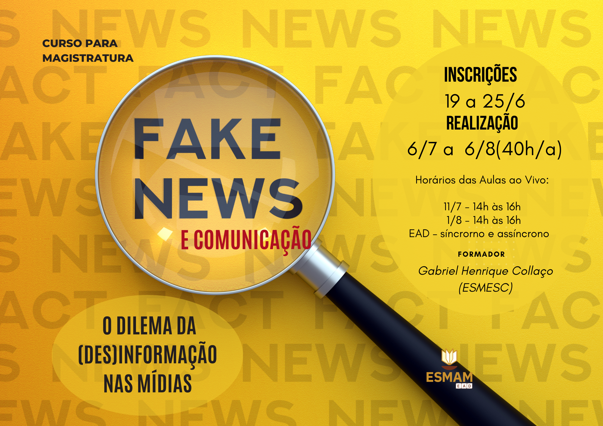 Você está visualizando atualmente Magistratura maranhense terá formação sobre fake news e comunicação