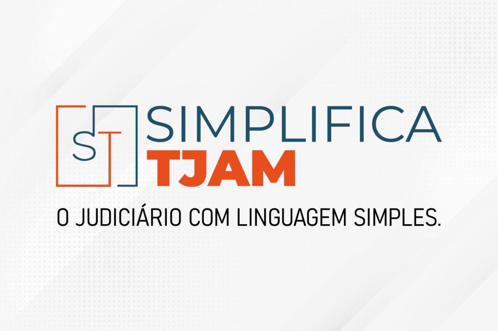 Logomarca do projeto "Simplifica TJAM: O Judiciário com linguagem simples”.