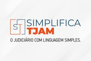 Logomarca do projeto "Simplifica TJAM: O Judiciário com linguagem simples”.