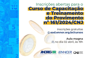 Leia mais sobre o artigo Estão abertas inscrições para curso sobre comunicações dos cartórios extrajudiciais ao Coaf