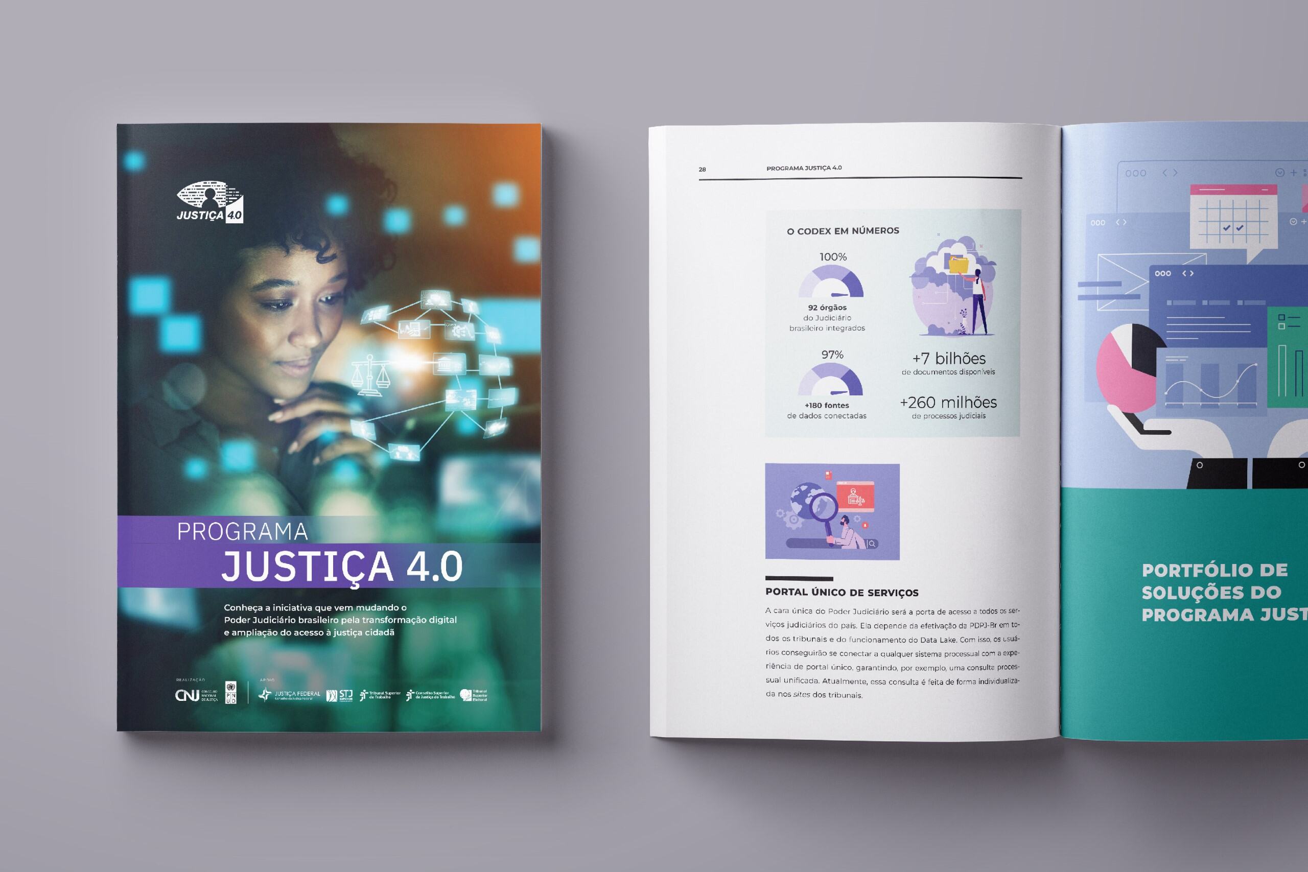 Você está visualizando atualmente Cartilhas apresentam o Programa Justiça 4.0 em português, inglês e espanhol