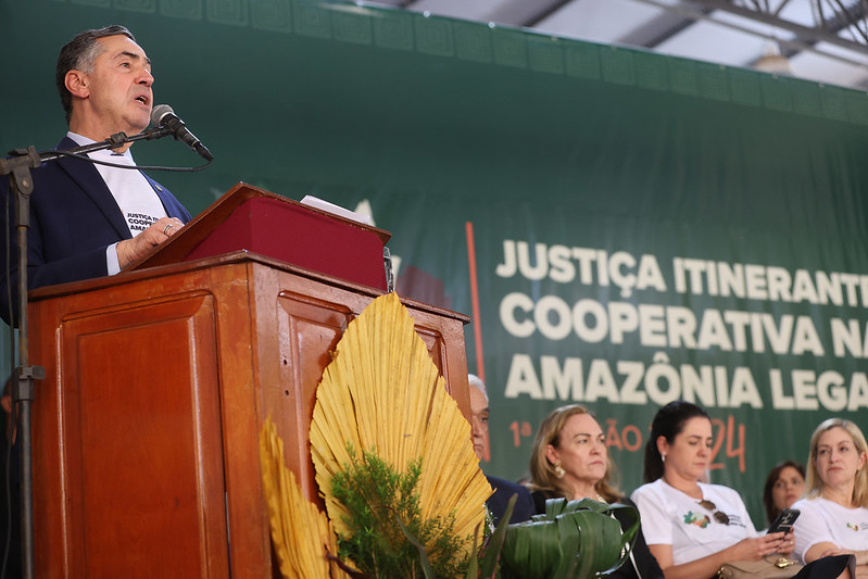 Você está visualizando atualmente Presidente do CNJ acompanha serviços do Sistema de Justiça aos cidadãos de Humaitá (AM)