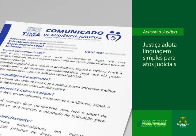 Você está visualizando atualmente Justiça maranhense adota linguagem simples para notificações judiciais