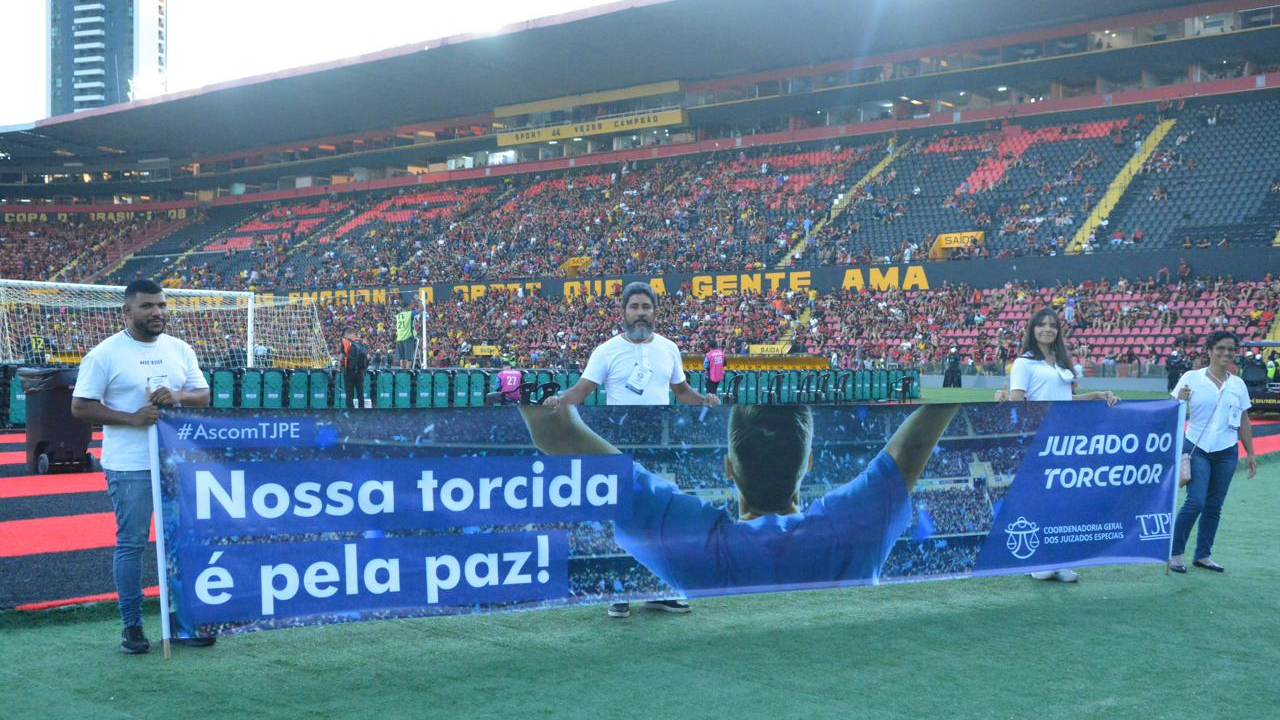 Você está visualizando atualmente Campanha do Juizado do Torcedor marca presença em jogo de Sport vs. Náutico