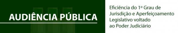 Você está visualizando atualmente 1ª Audiência Pública sobre Eficiência do 1º Grau de Jurisdição e Aperfeiçoamento Legislativo voltado ao Poder Judiciário