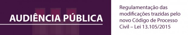 Você está visualizando atualmente Audiência Pública sobre novo CPC