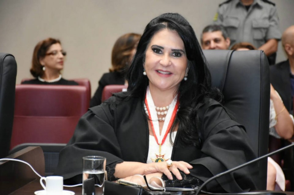Desembargadora Sandra Regina preside coordenau00e7u00e3o a cargo da programau00e7u00e3o de atividades (Aline Caetano/TJGO)